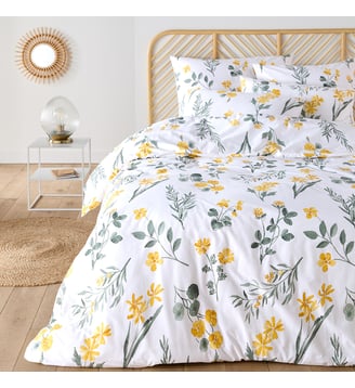 Parure de lit coton, taie rectangulaire, Jeanille So'Home