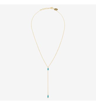 Collier cravate longue venus turquoise - Caroline Najman - Bleu