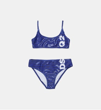 Bikini avec logo - Dsquared2 - Bleu
