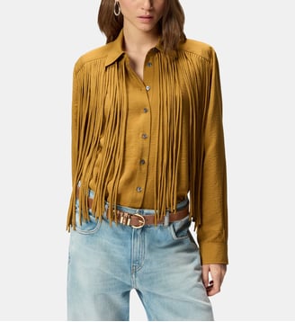 Chemise style western à franges - Pinko - Bronze