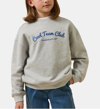 Sweat brodé  - Collection Junior - Cyrillus - Gris chine