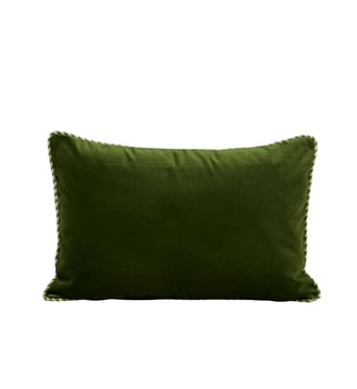 Housse De Coussin  Velours lumineux et passementerie rayée Madura