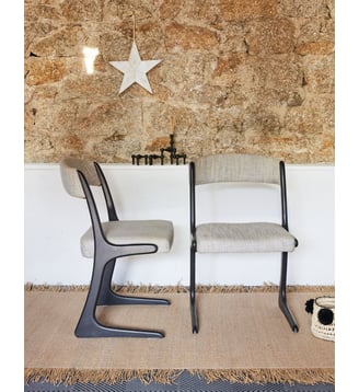 Paire de chaises Baumann Alma N°1384- Produit chiné - Debongout - Gris