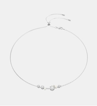 Collier Constella, Crystal Pearl, Tailles rondes, Métal rhodié - Swarovski - White
