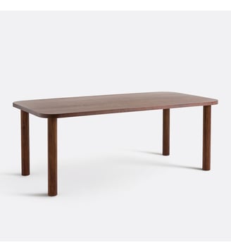 Lot de 4 pieds de table à composer cannelés - La Redoute Interieurs - Noyer