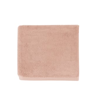 Drap de bain uni en coton peigné biologique, 650gr/m², ESSENTIEL - Alexandre Turpault - Rose aurore