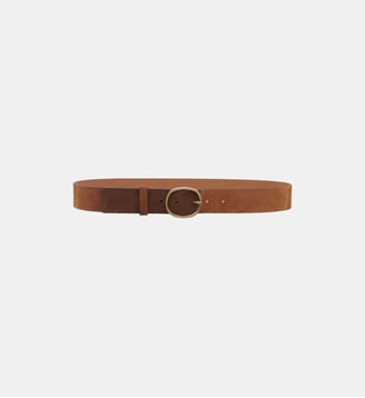 Ceinture en cuir velours - SIENA PATCH - Gerard Darel - Cognac
