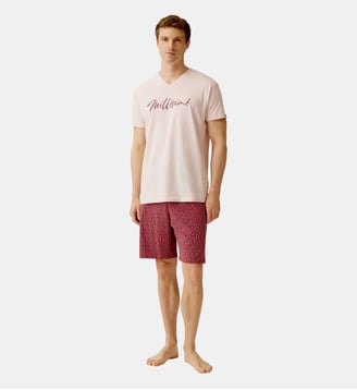 Pyjashort en jersey de coton léger - Millésimé - Arthur - Bordeaux