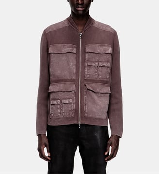 Cardigan zippé avec poches cargo - Diesel - Marron