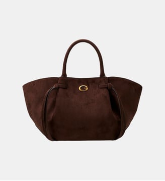 Sac à main Allegra en daim - Guess - Marron foncé