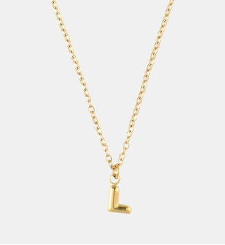 Collier à pendentif lettre L acier inoxydable - Balaboosté - Doré