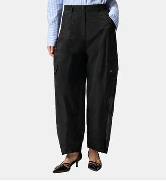 Pantalon workwear avec empiècements transparents - Pinko - Limousine noire