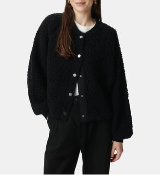 Cardigan maille bouclette - Ikks - Noir
