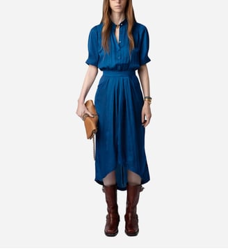 Robe Rima Satin - Zadig&Voltaire - Bleu overseas