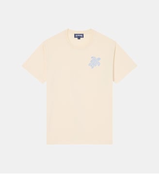 T-shirt en coton organique Tortue brodée - Vilebrequin - Off white