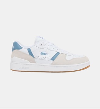 Sneakers T-Clip Set homme en cuir - Lacoste - Blanc et bleu