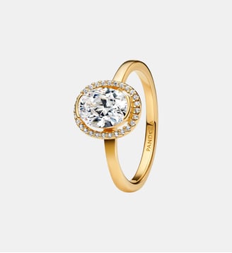 Bague Halo Ovale Scintillant - Pandora - Doré