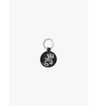 porte-clé Lézard en cuir de vachette noir - Agnès b. - Noir