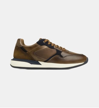Baskets basses Paillon en cuir - Redskins - Marron et bleu