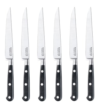 Coffret 6 couteaux steak lame lisse - Sabatier Trompette - Argent