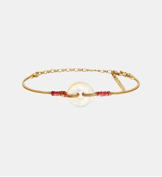 Bracelet fin réglable   - Babylone - Satellite - Blanc