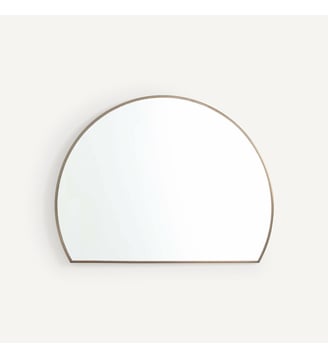 Miroir demi-cercle métal fer H60cm AM.PM