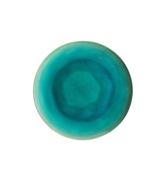 Assiette à dîner Riviera grès fin bleu turquoise Ø27 cm Costa Nova