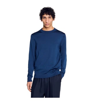 Pull droit  - Sandro - Bleu royal