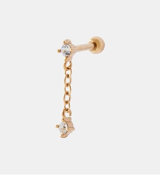 Piercing stud helix/tragus avec chainette et strass Balaboosté