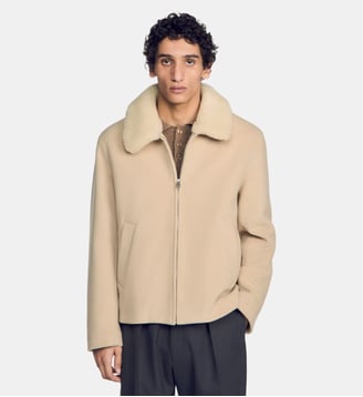 Blouson laine et cachemire Sandro