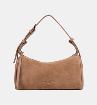 Petit sac rectangle Suède en cuir - Lancaster - Camel