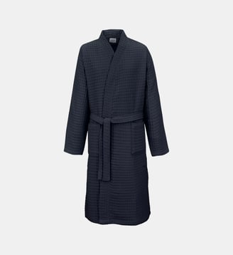 Peignoir homme pur coton - Garnier Thiebaut - Bleu nuit