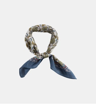 bandana Brice en soie bleu - Agnès b. - Bleu eclair