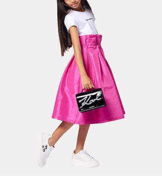 Robe de cérémonie en taffetas Karl Lagerfeld Kids