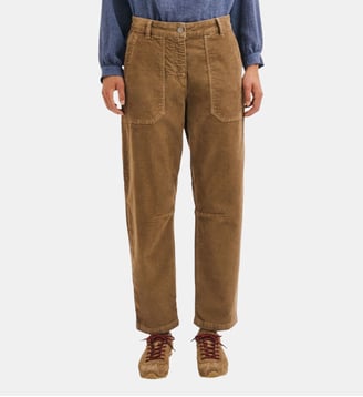 Pantalon barrel en velours à côtes - IDALIE - Pablo - Sable