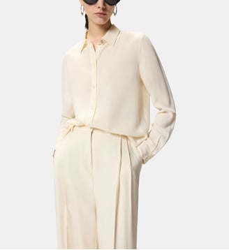 Chemise en soie sand wash - Pinko - Blanc cygne