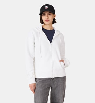 Veste zippée en molleton gratté Leda - Jott - Blanc