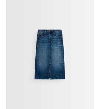 Jupe mi-longue Birdy en denim - Maison 123 - Bleu