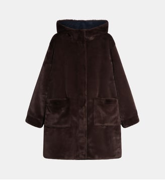 Parka réversible en fausse fourrure - AMIE - Pablo - Marine