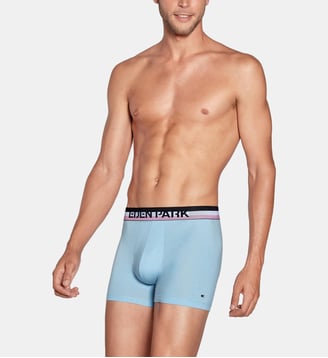 Lot de 2 boxers signature en coton - Eden Park - Bleu clair