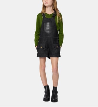 Salopette en denim - Lanvin Kids - Noir denim