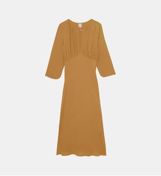 Robe Natalia en viscose - Ines de la Fressange Paris - Camel