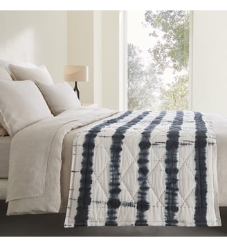 Edredon en coton tie and dye - AM.PM - Nuit indigo