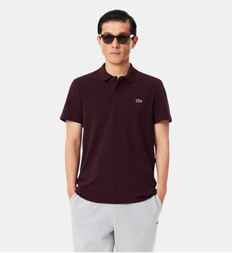 Polo regular fit en coton mélangé - Lacoste - Marron oxalis
