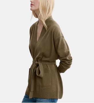 Veste ample ceinturée en cachemire - Bompard - Bronze