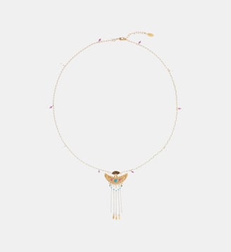 Collier sautoir avec pendentif chaîne et pampilles BYRMANE - Hipanema - Doré