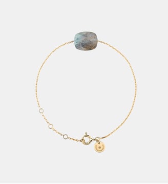 Bracelet, labradorite, or jaune Morganne Bello