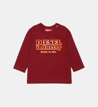 T-shirt à manches longues avec logo Diesel Kids