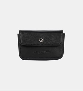 Porte-cartes Soft PM en cuir - Lancaster - Noir