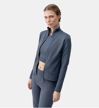 Veste de sport Eira effet gainant - Born Living Yoga - Bleu grisâtre
